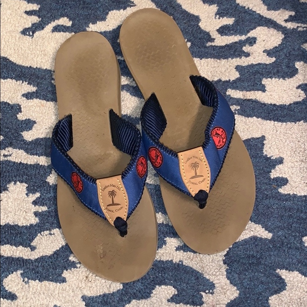 Leather Man LTD Ocean City Marlin Club Flip Flops